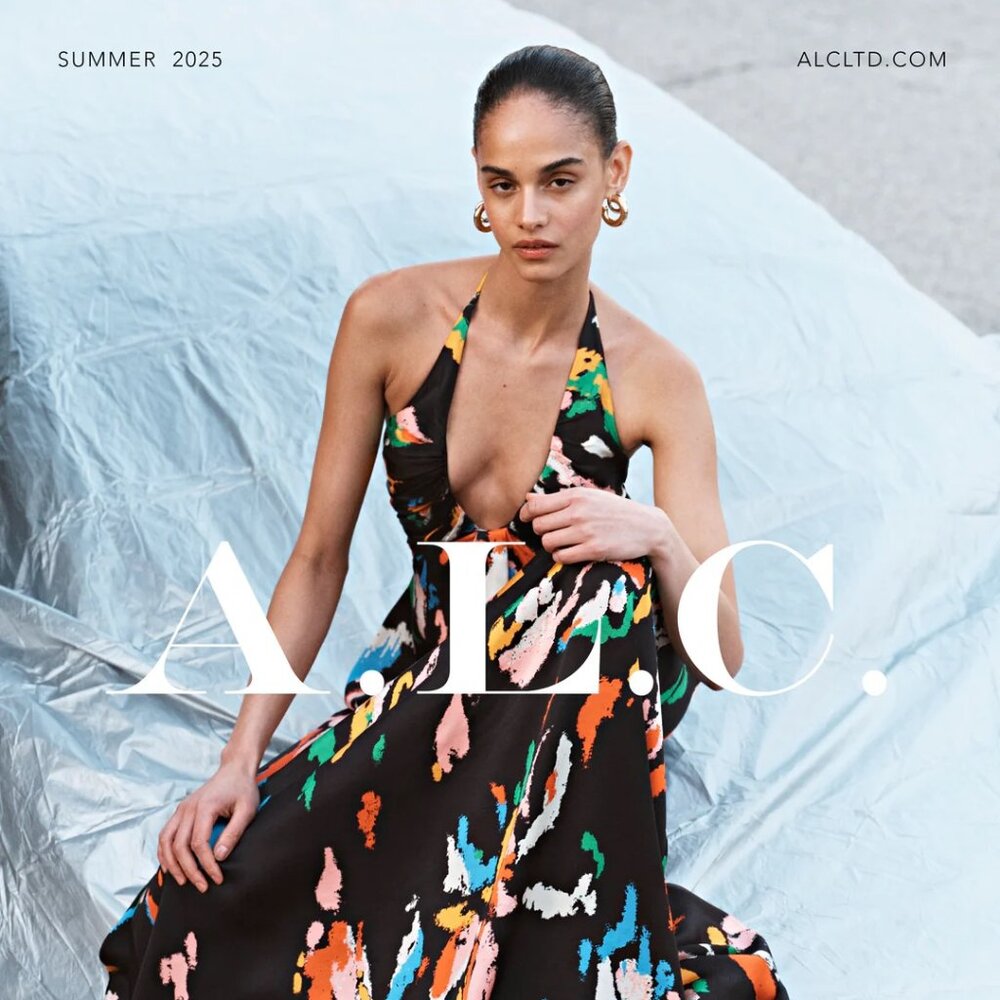 A.L.C. Size 2 Al Print Halter Gown - Summer 2025, worn 1x
